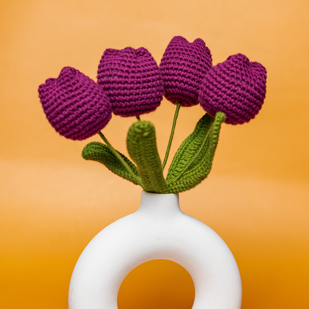 Mauve Crochet Tulip – Itihasikala