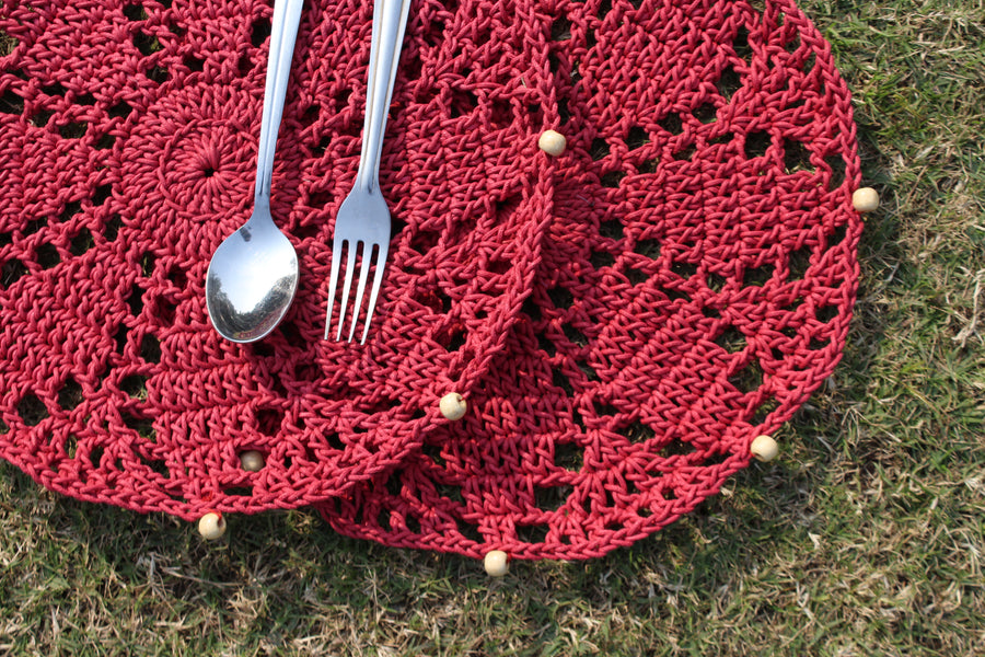 Set of 2 Crochet Mats