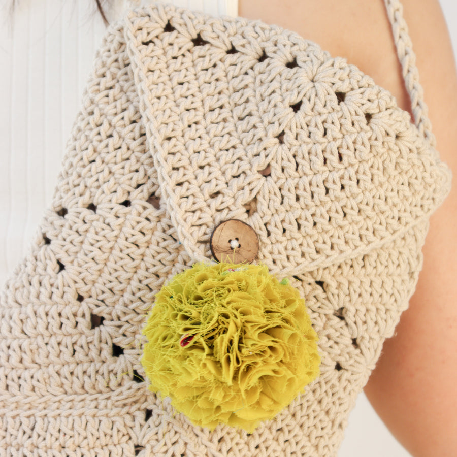 Oblong Crochet Sling Bag