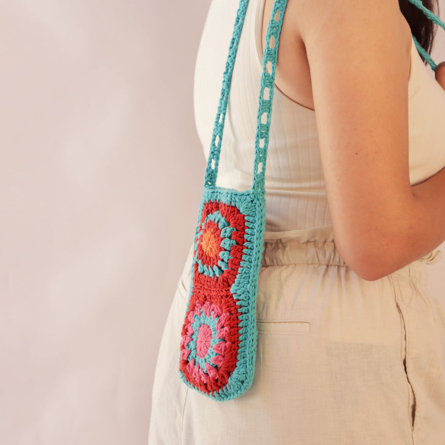 Floral Phone Crochet Bag