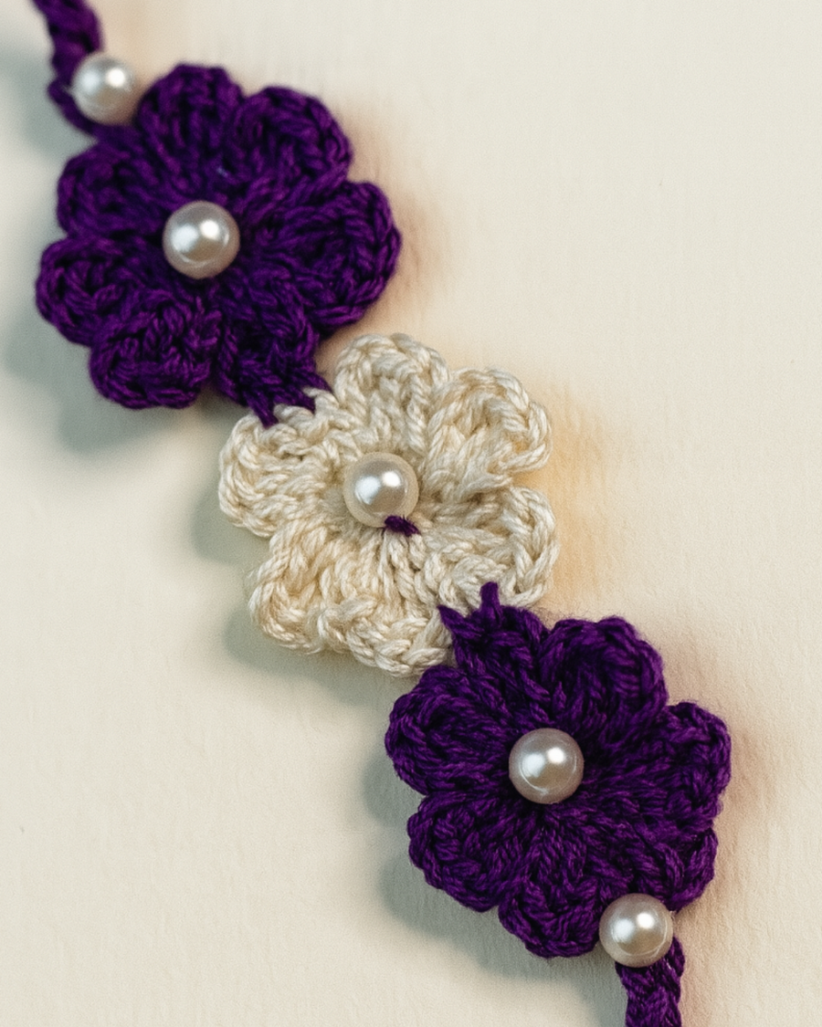 The floral band rakhi