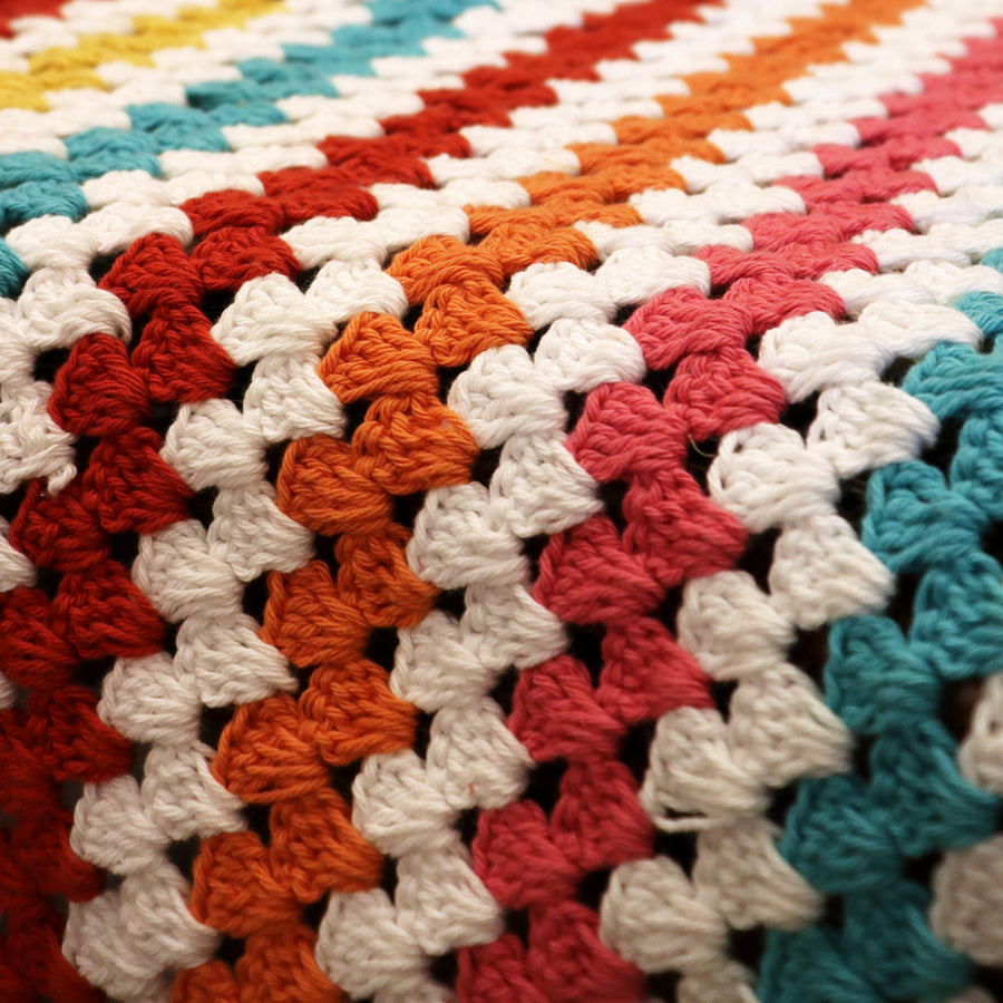 Square Table Crochet Mat 02