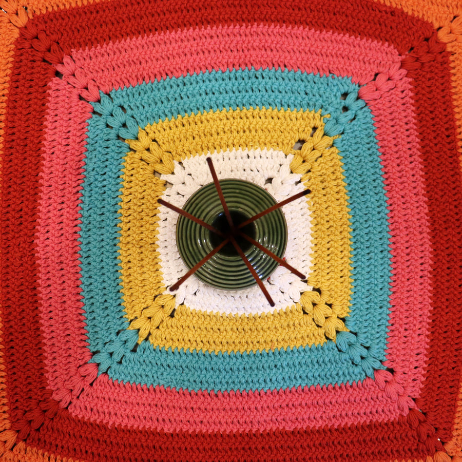 Rainbow Table Crochet Mat