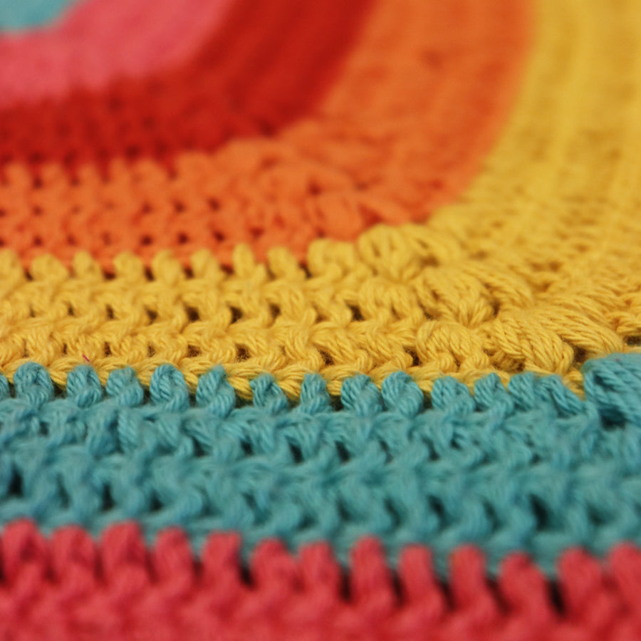 Rainbow Table Crochet Mat