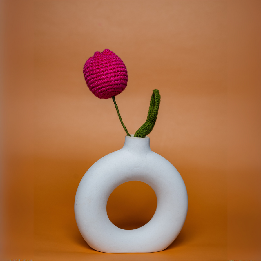 Magenta Crochet Tulip