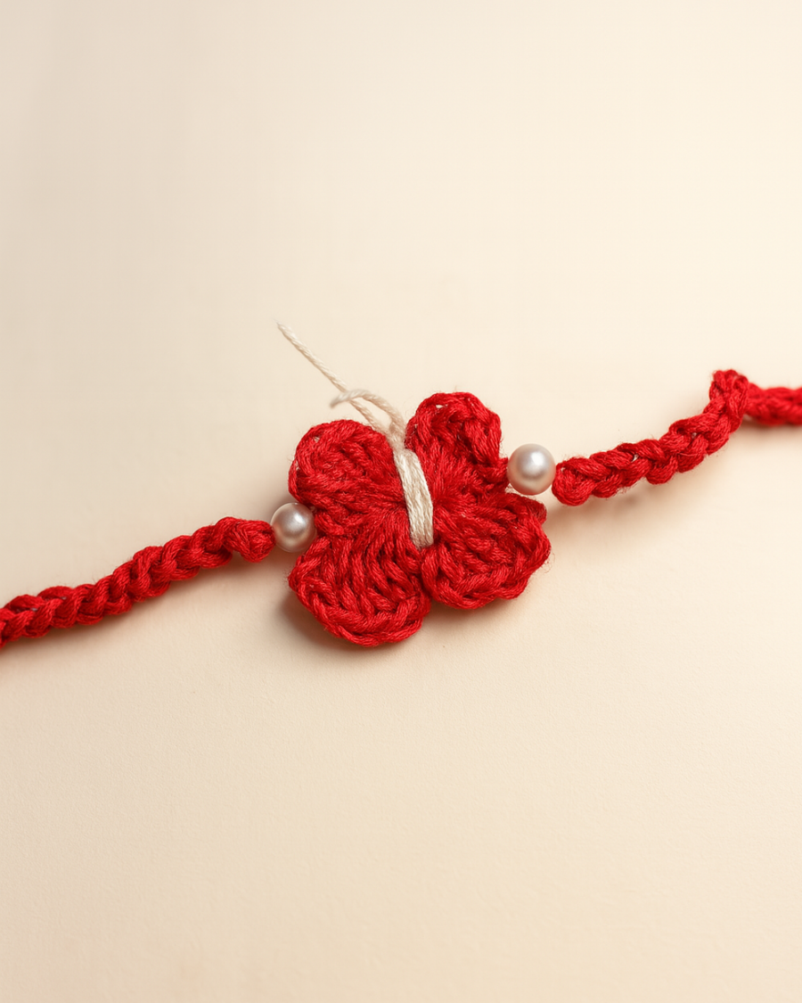 The Red Butterfly Rakhi