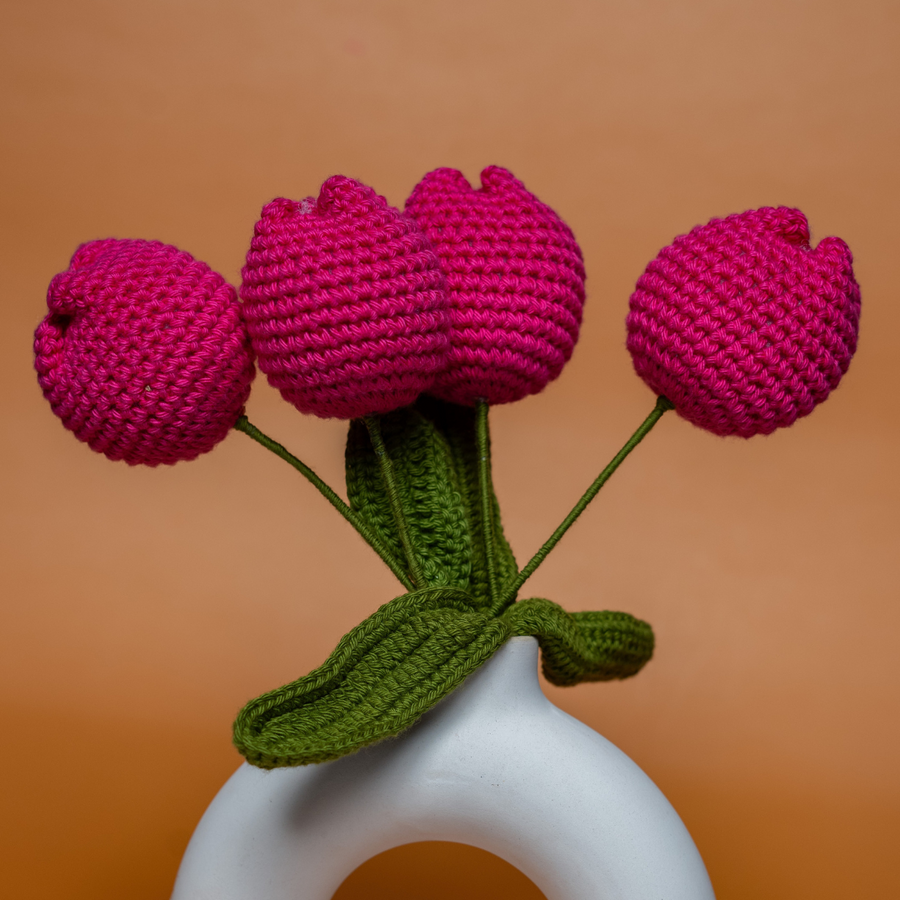 Magenta Crochet Tulip
