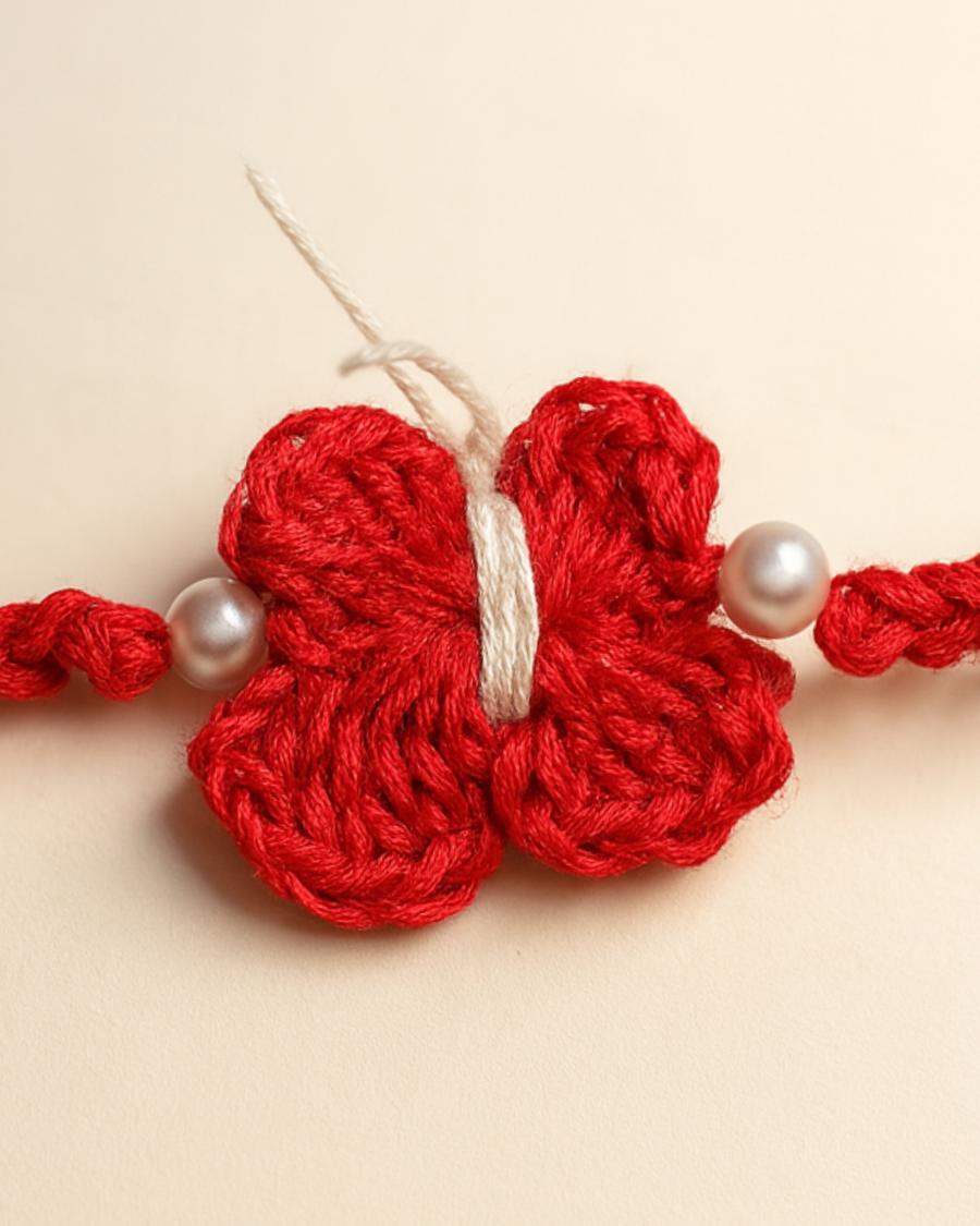 The Red Butterfly Rakhi