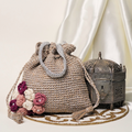 Rosette Charm Crochet Potli