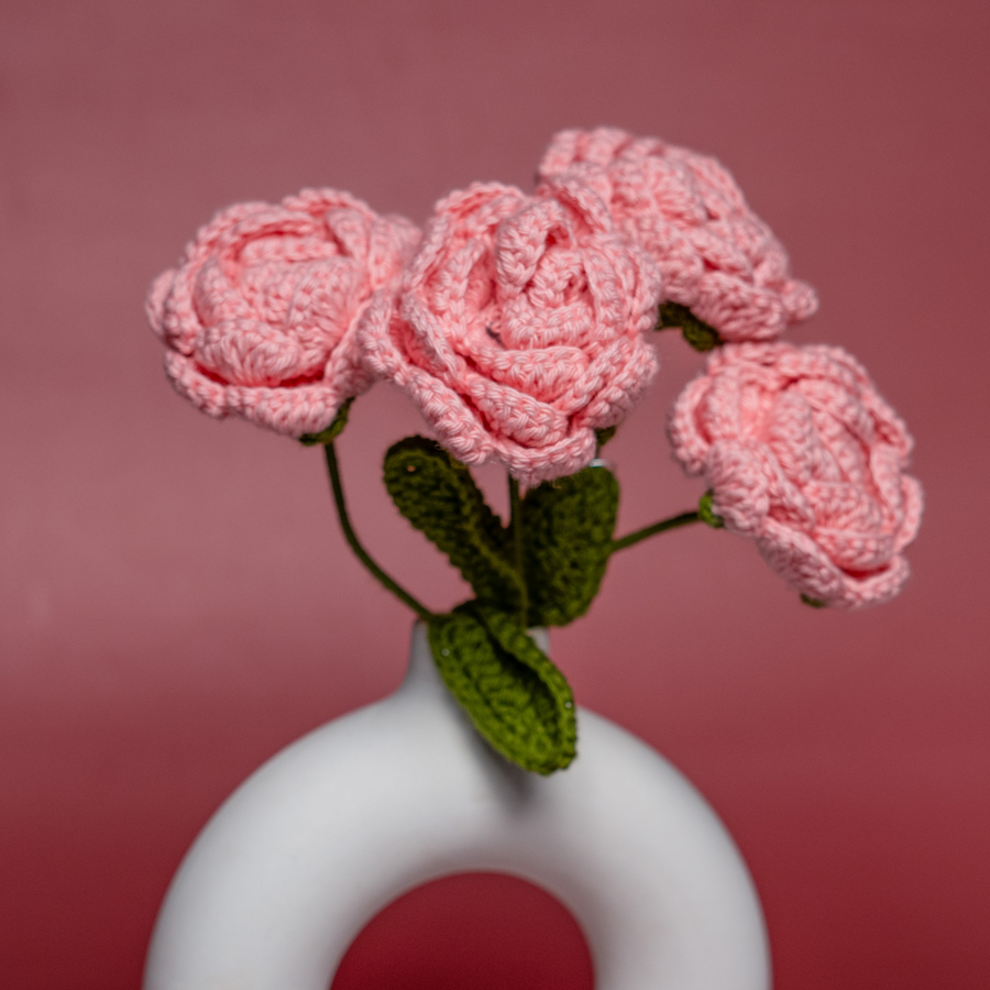 Blush Crochet Rose