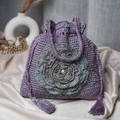Lavender Blossom Crochet Potli