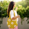 Daisy Meadow Crochet Tote