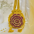 Dilruba Magenta Pushp Crochet Potli