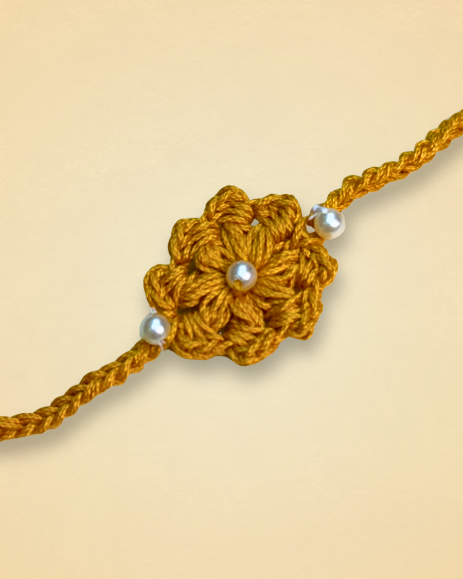 The mustard flower rakhi