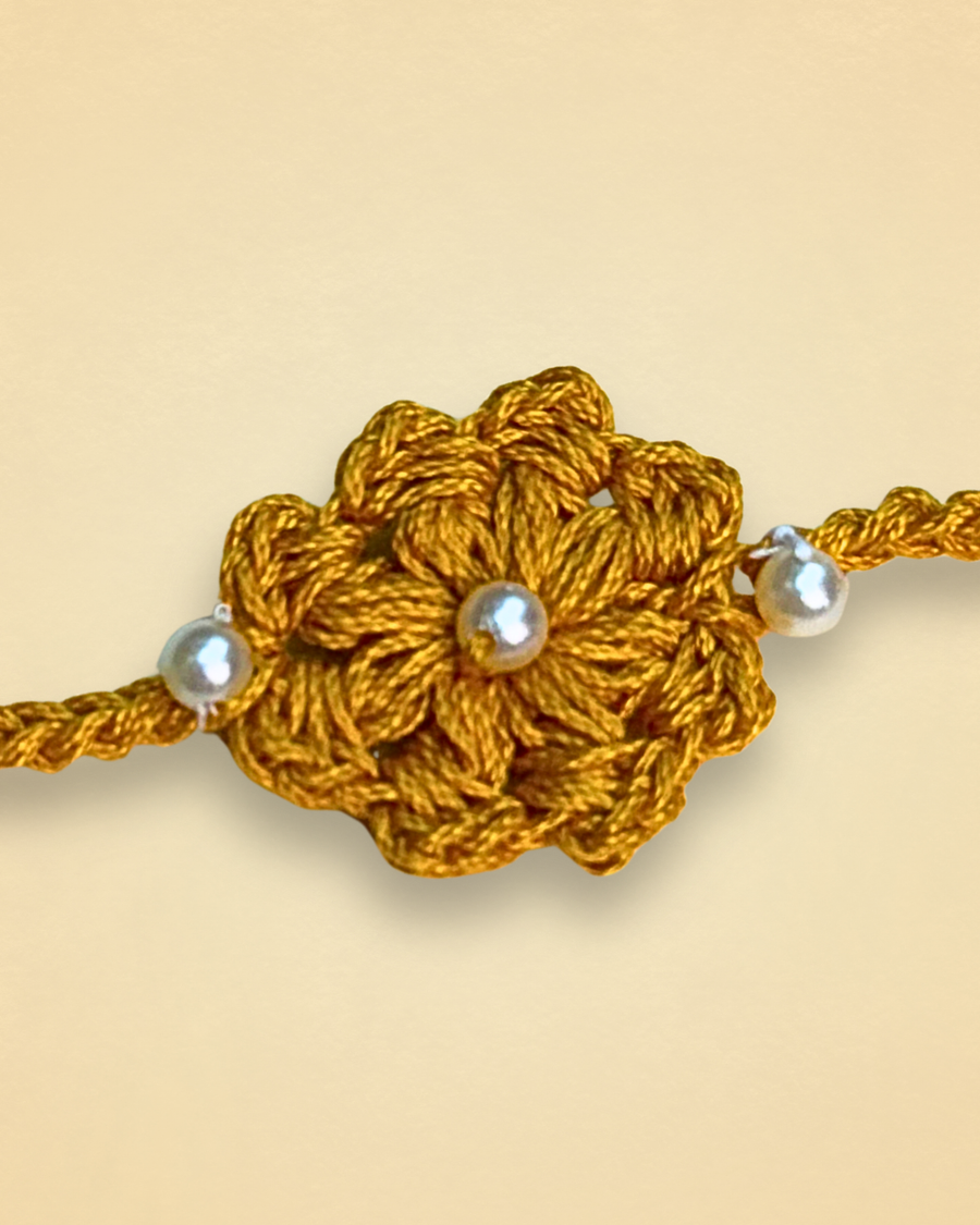 The mustard flower rakhi