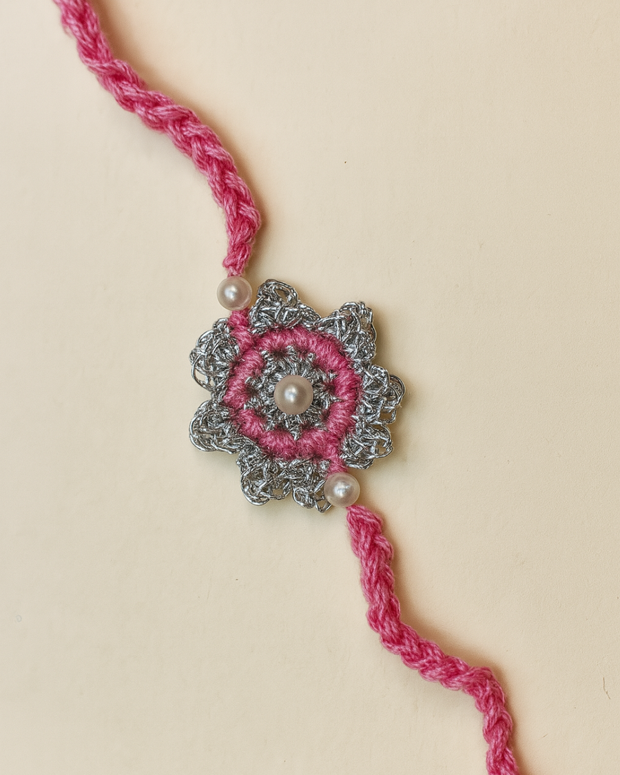 The silver stroke rakhi