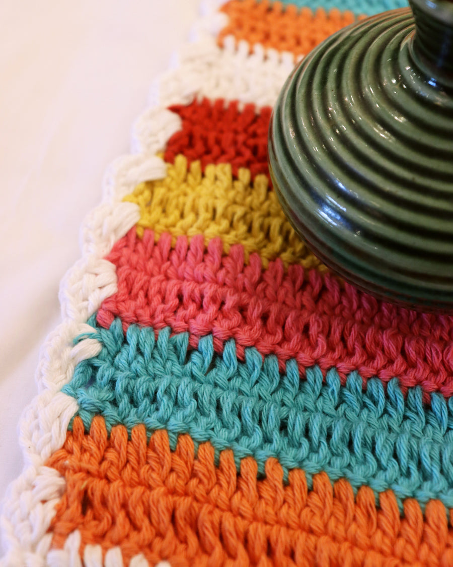Rainbow Table Crochet Runner