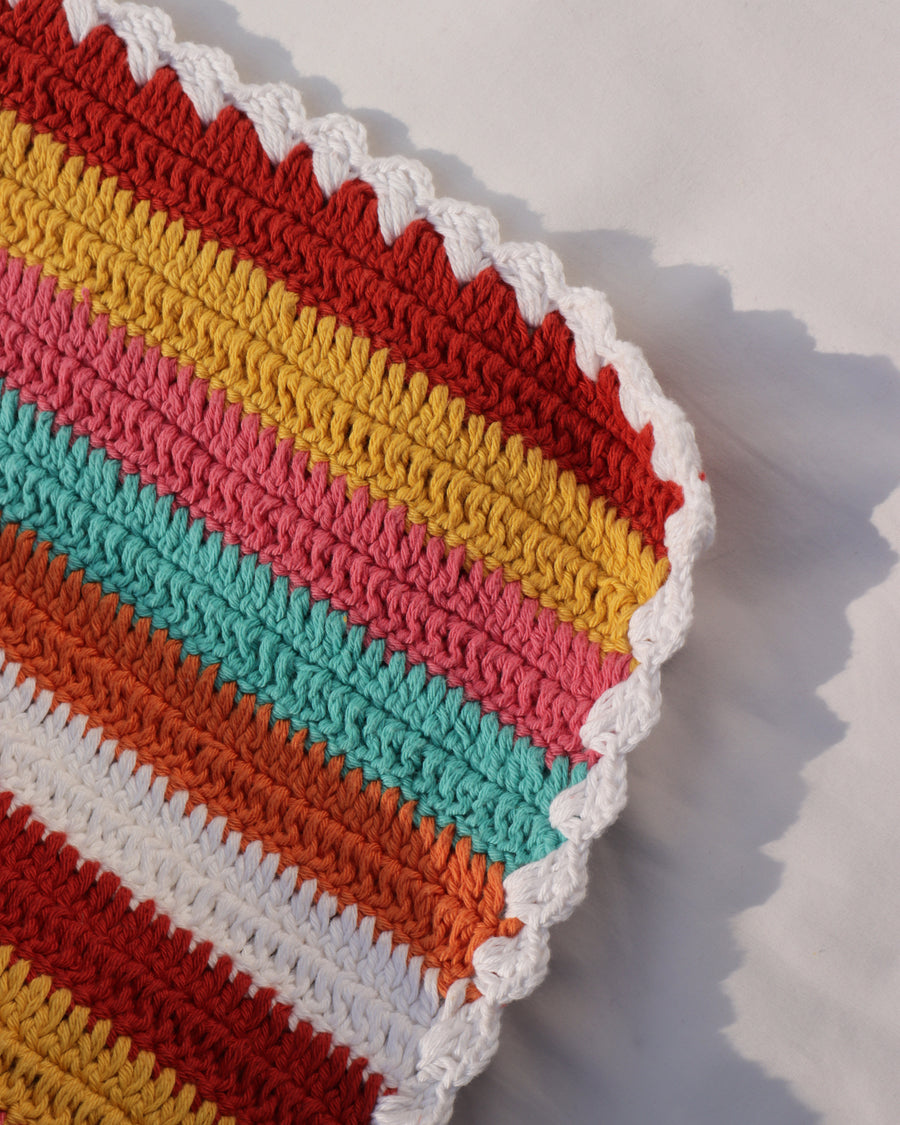 Rainbow Table Crochet Runner