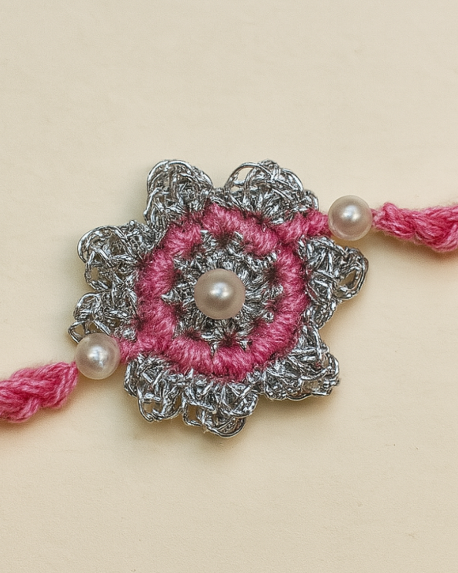 The silver stroke rakhi