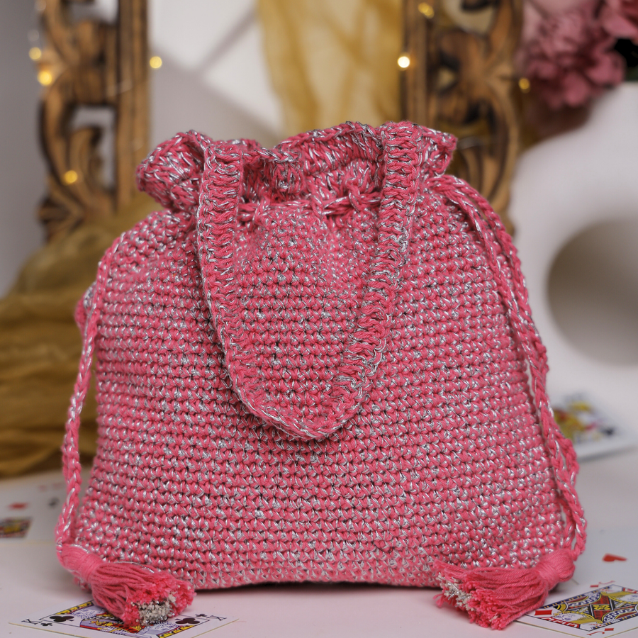 Rosette Charm Handcrafted Potli Bag