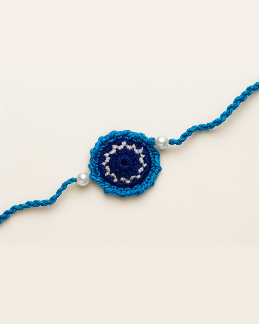 Evil Eye Crochet Rakhi