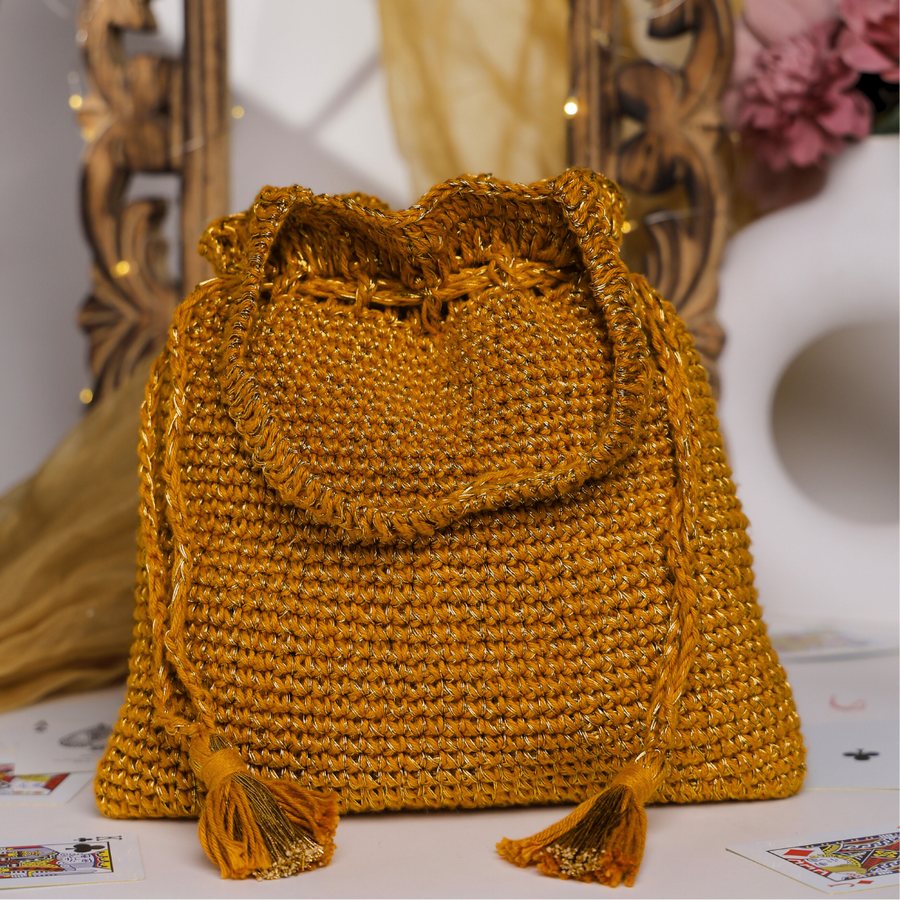 Sunset Shimmer Crochet Potli