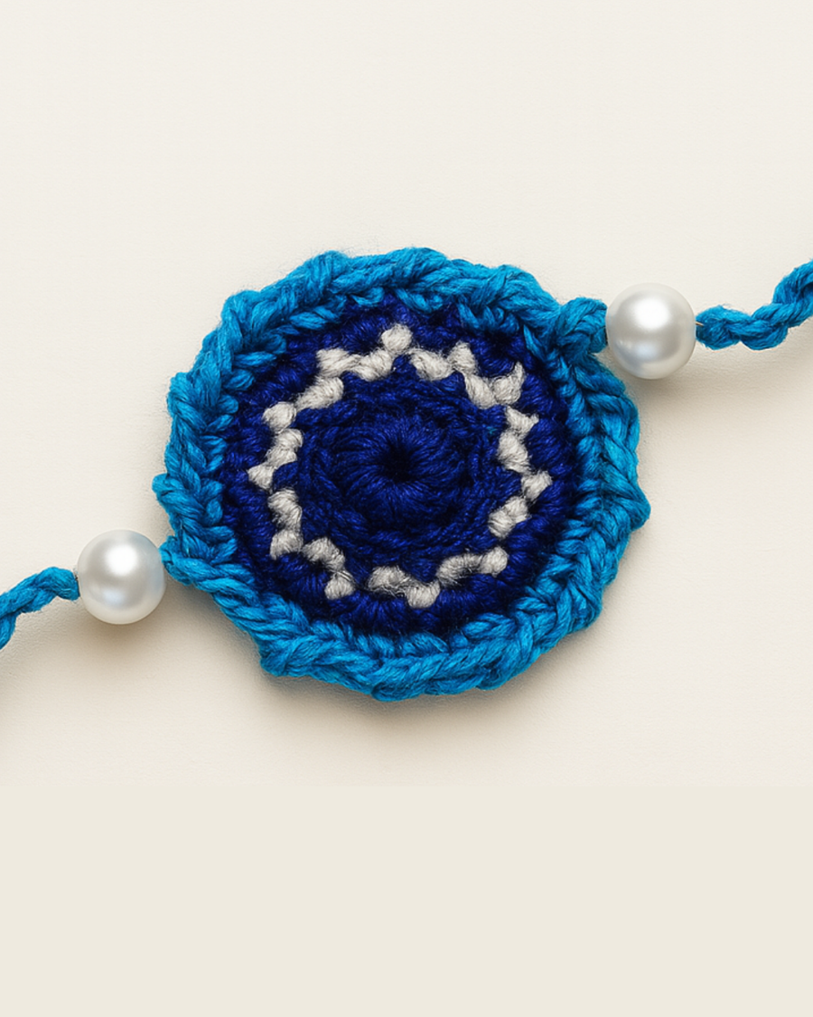 Evil Eye Crochet Rakhi