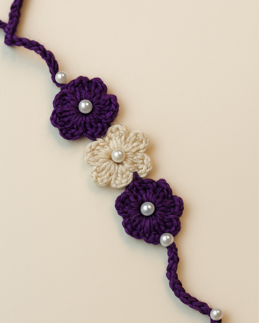 The floral band rakhi