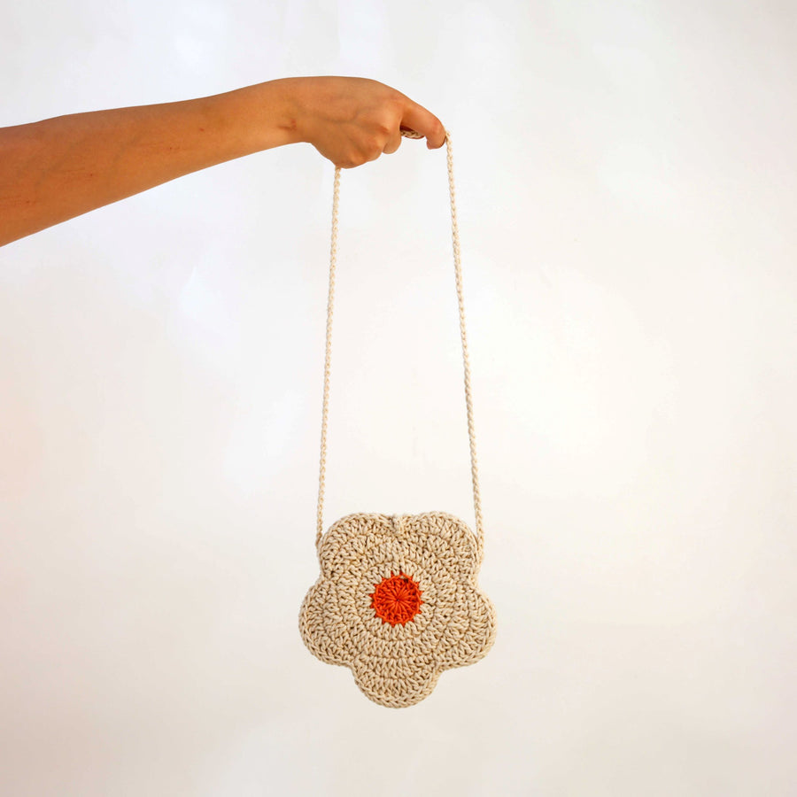 OW Children's Flower Crochet Sling Bag