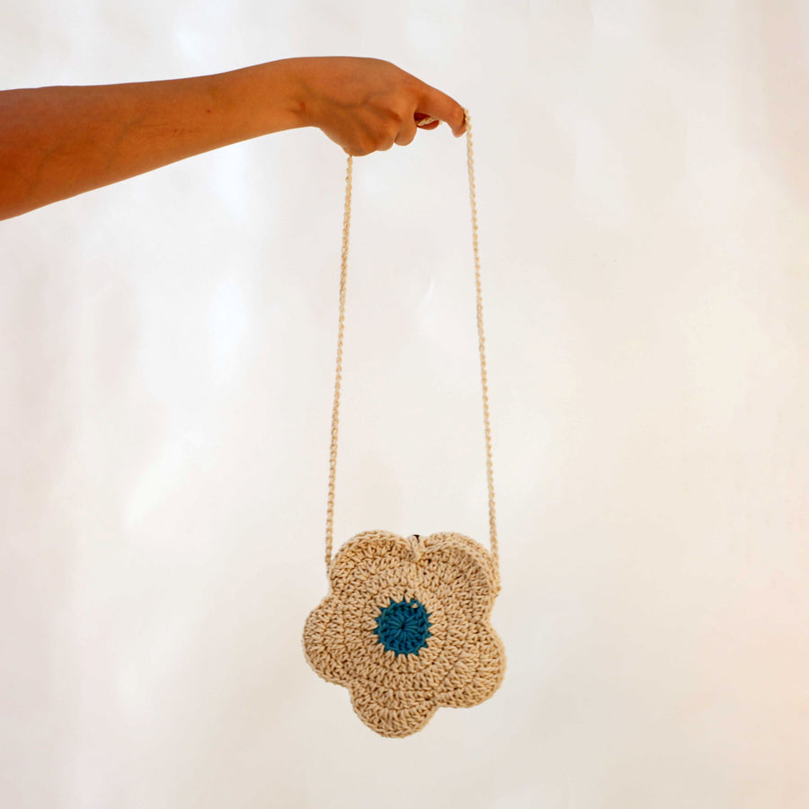BLW Children's Flower Crochet Sling Bag