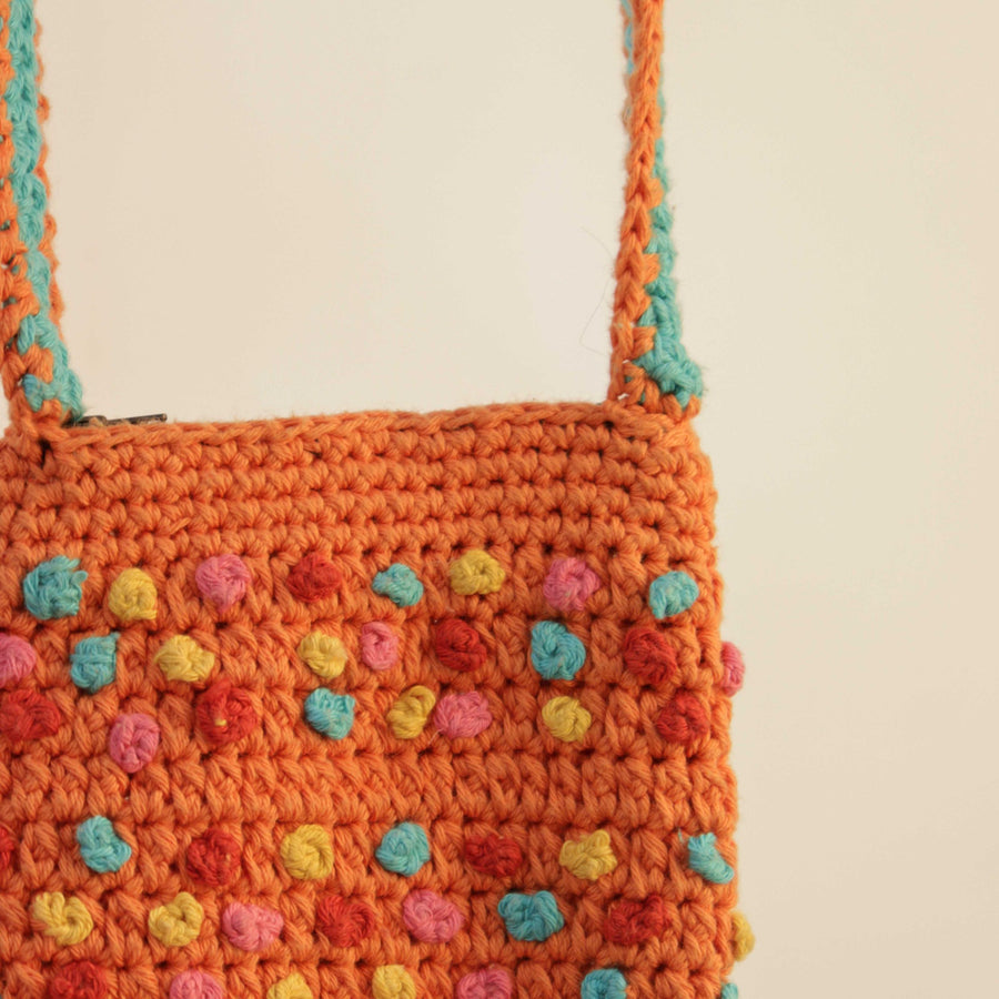 Polka Children's Crochet Sling Bag