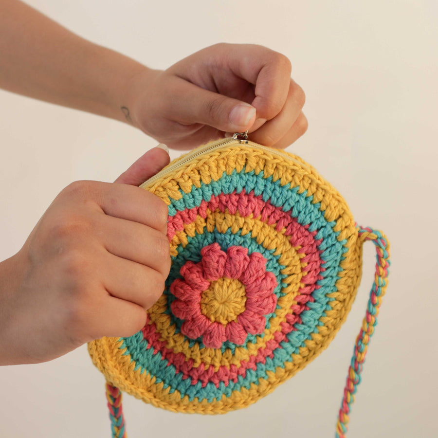 Swirly Floral Crochet Children's Sling
