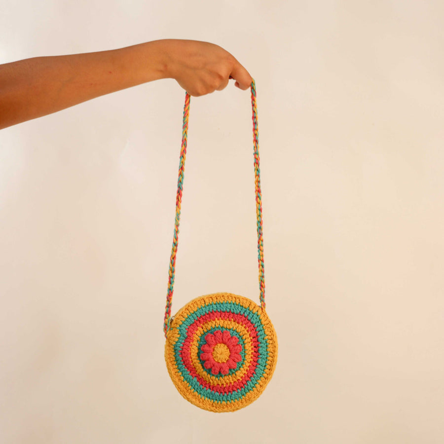 Swirly Floral Crochet Children's Sling