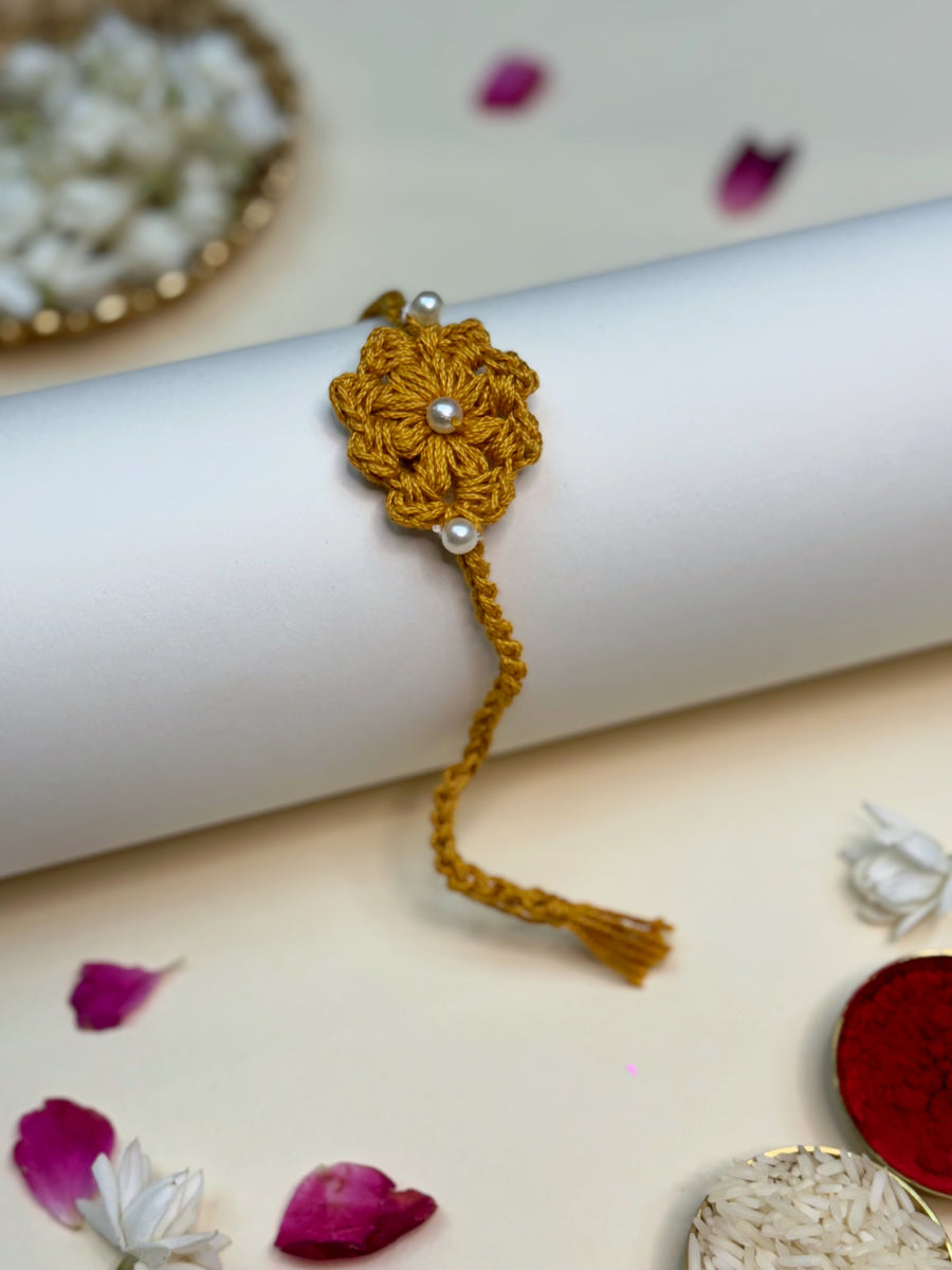 The mustard flower rakhi