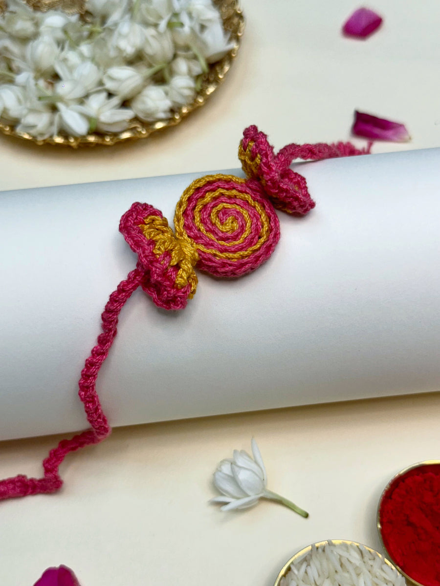 Yummy Candy Crochet Rakhi