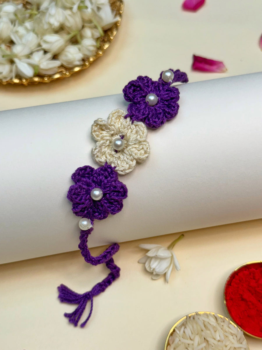 The floral band rakhi