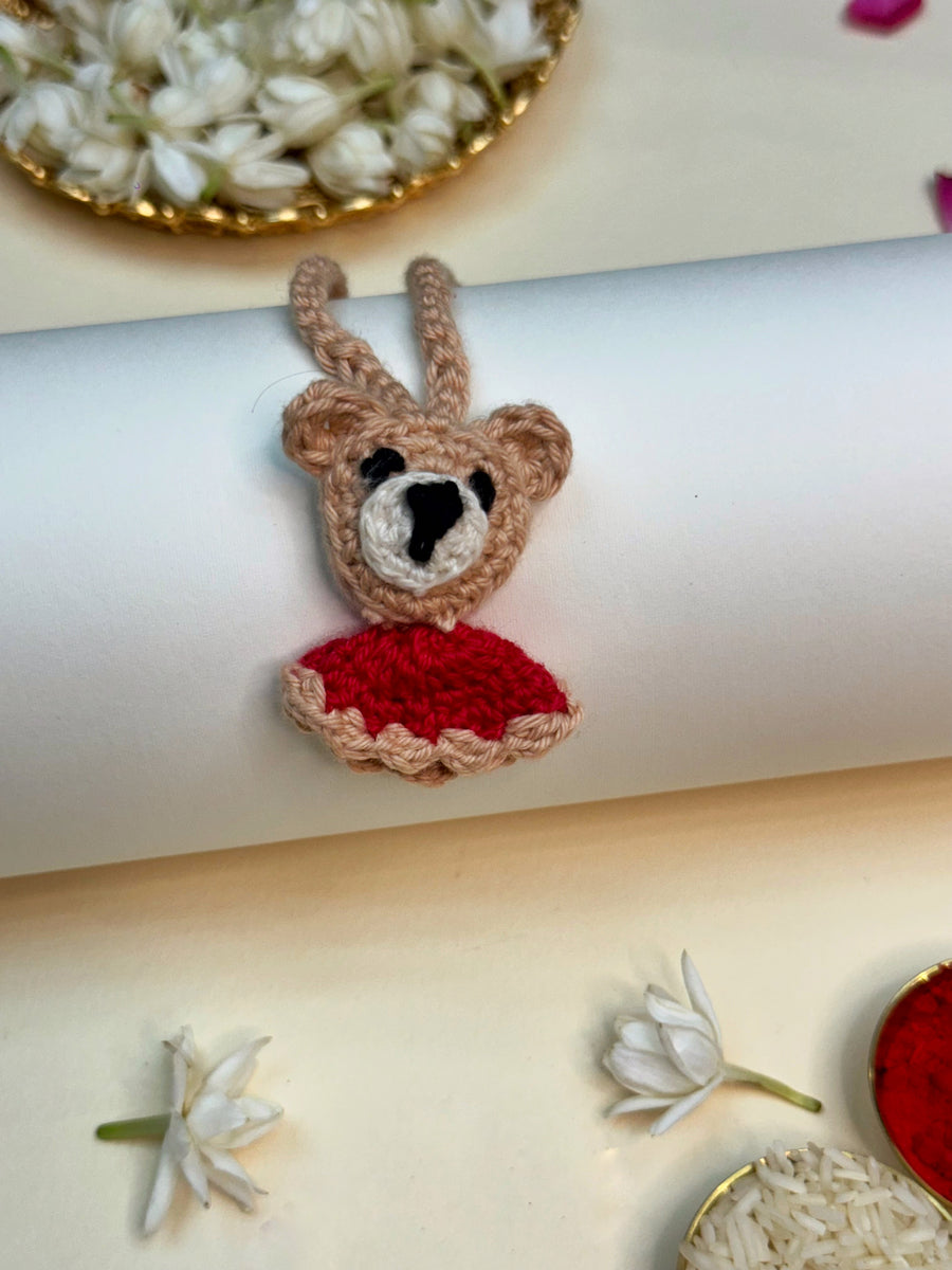 Crochet Teddy Rakhi