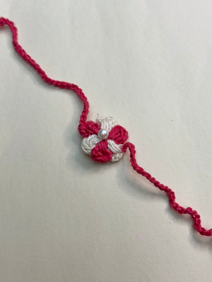 Pink Daisy Rakhi set