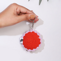 Red Flower Keychain