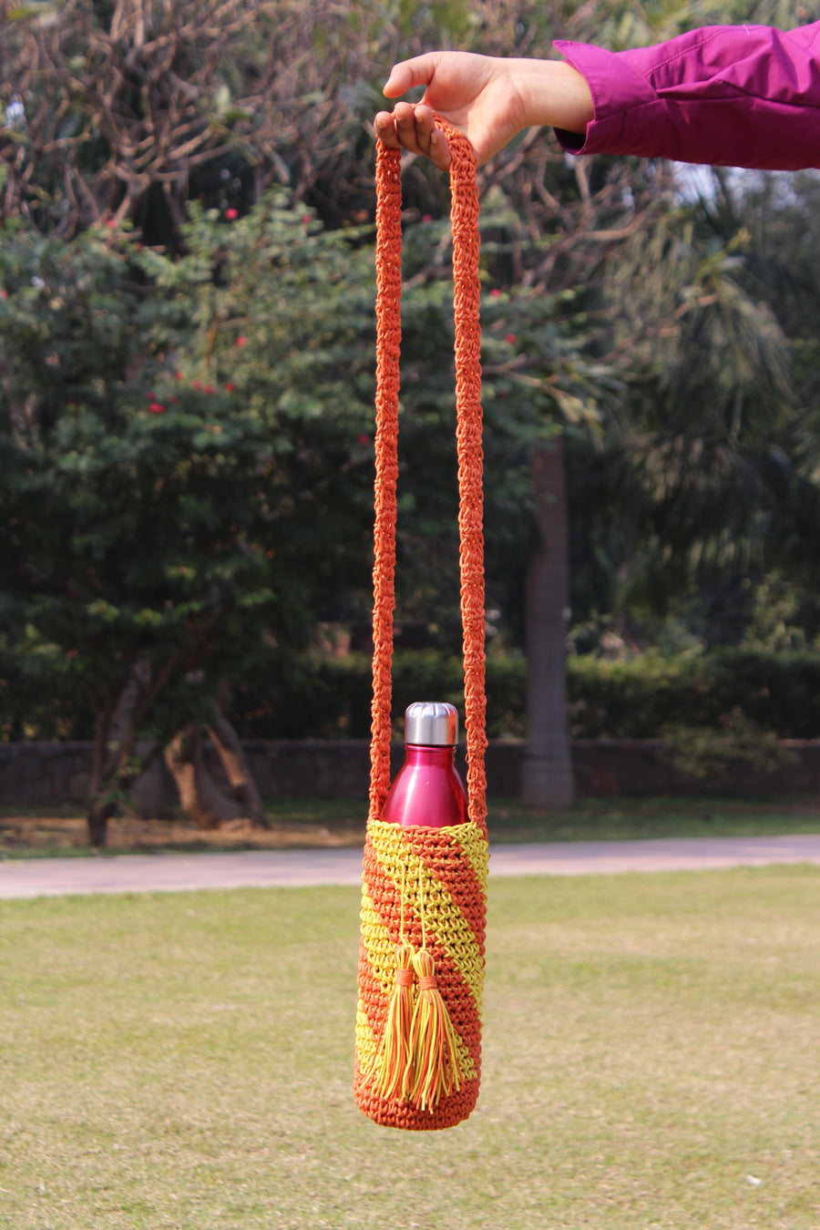 Water Bottle Crochet Tote Bag