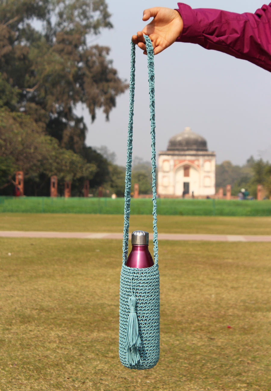 Water Bottle Crochet Tote Bag