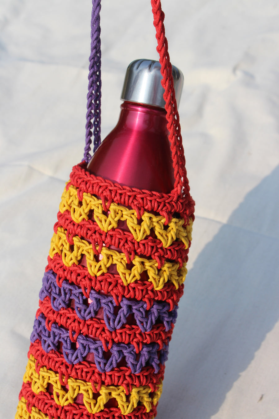 Water Bottle Crochet Tote Bag