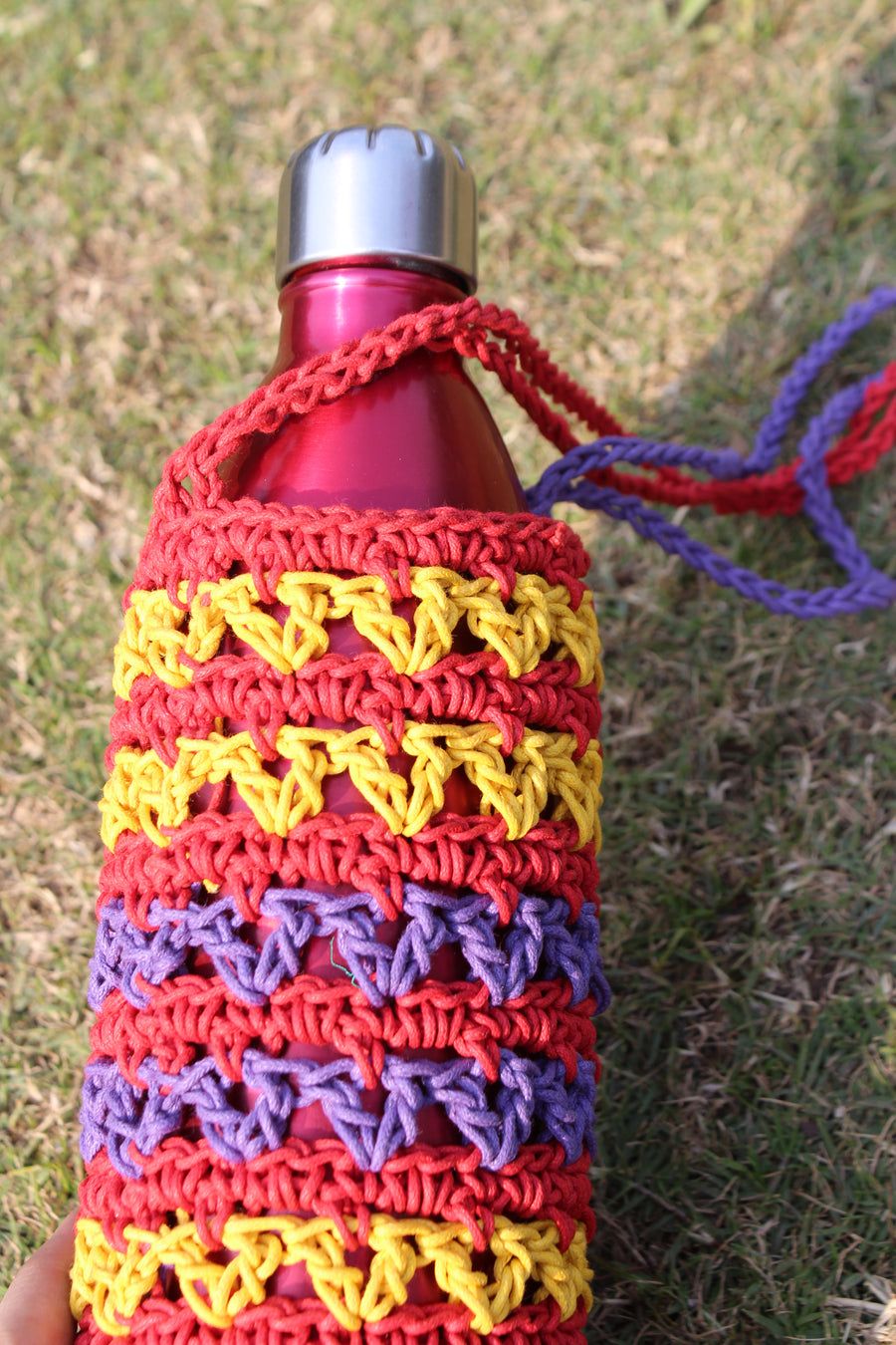 Water Bottle Crochet Tote Bag