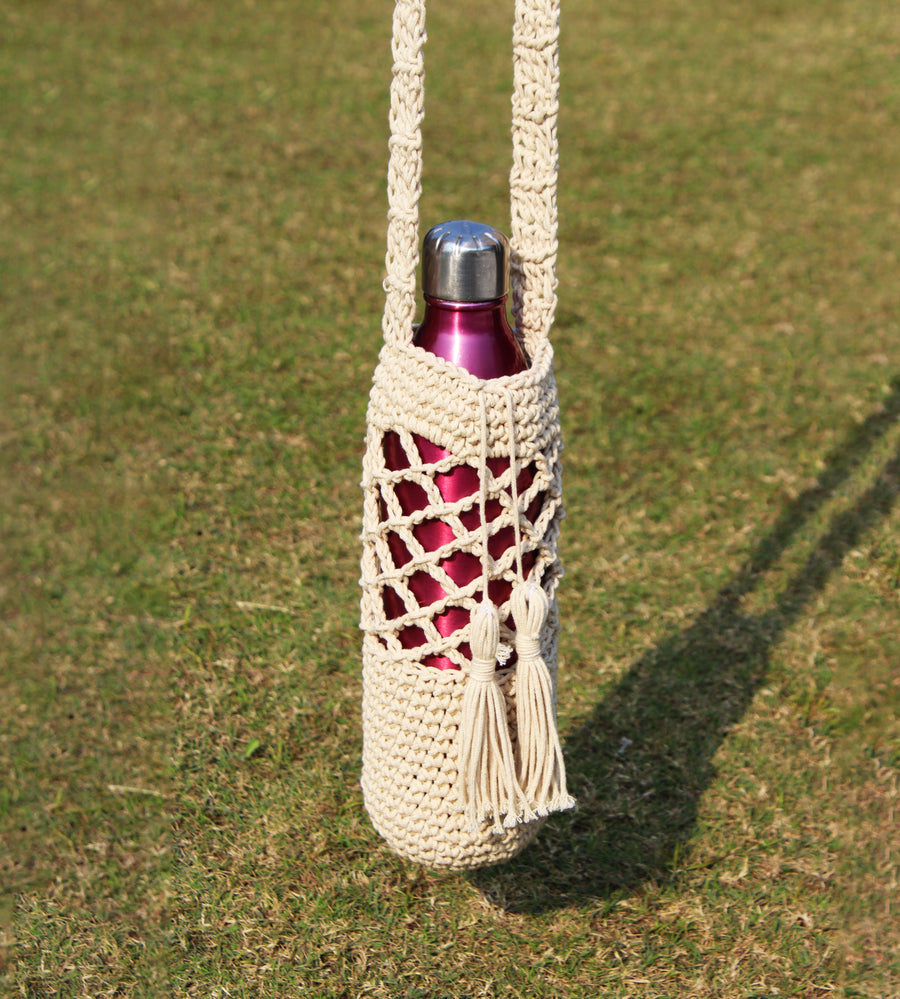 Water Bottle Crochet Tote Bag