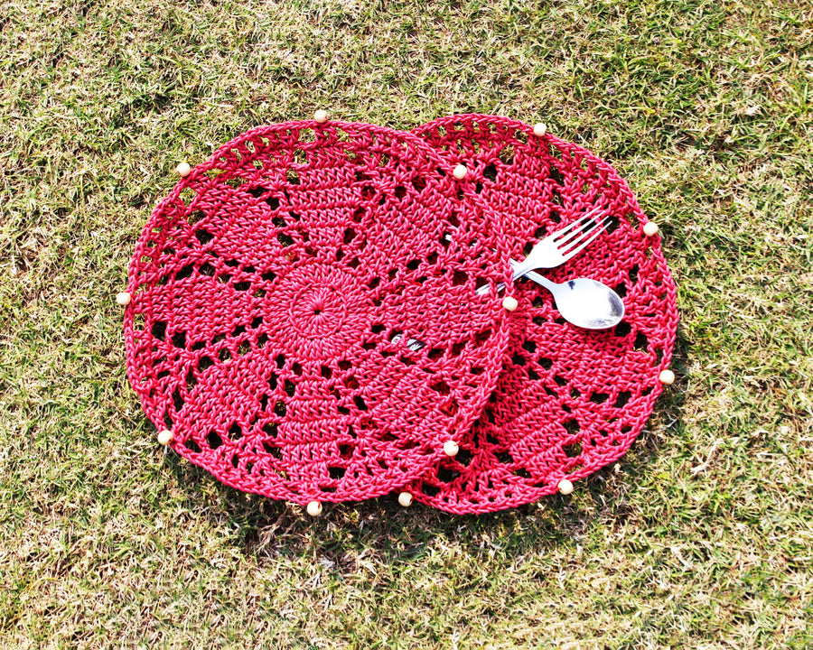 Set of 2 Crochet Mats