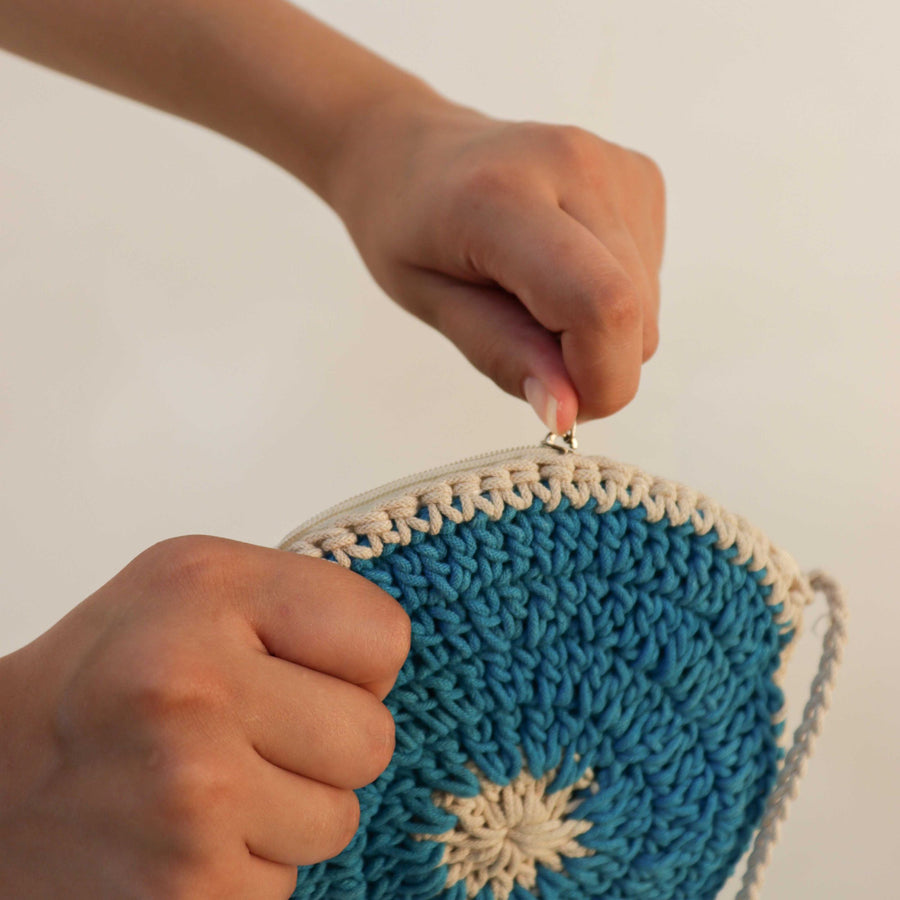 Children's Blue Crochet Sling