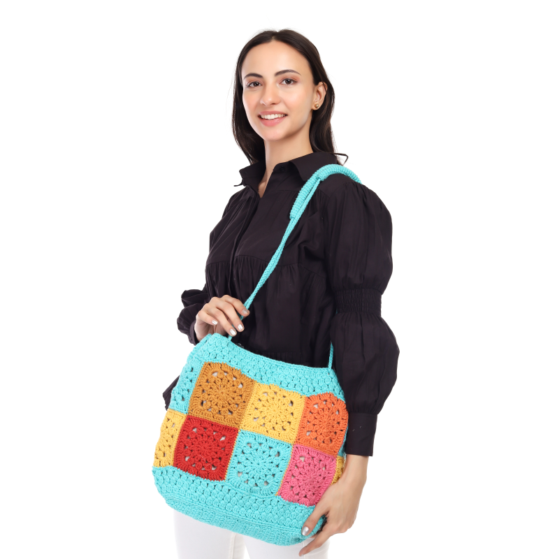 Multicolor Puzzle Crossbody Bag
