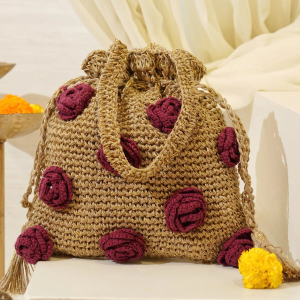 Twilight Rosette crochet Potli