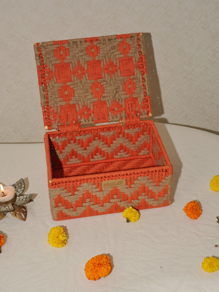 Terracotta Glow Handwoven Gift Box