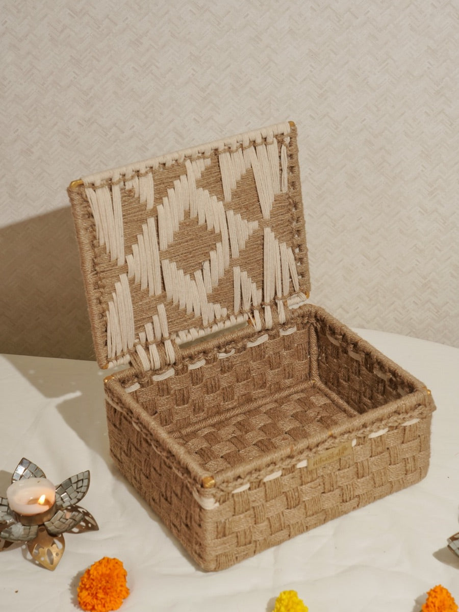 Rustic Charm Handwoven Storage Box